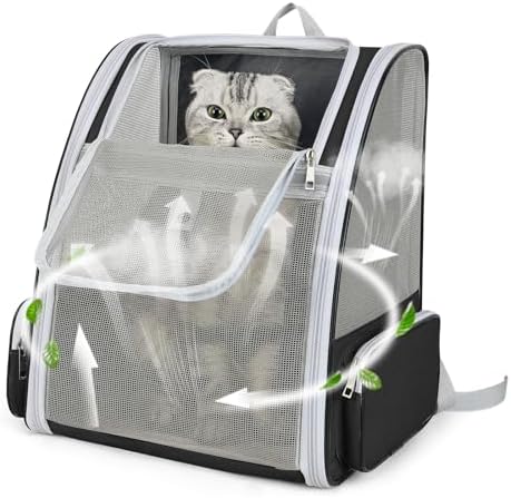 Cat Backpack Carrier Large Pet Backpack by ZEJOROSE