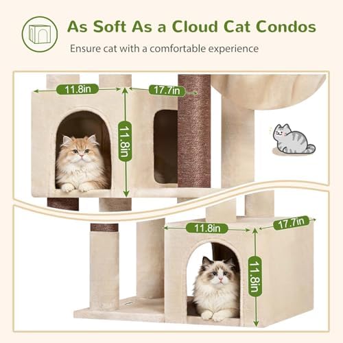 Globlazer C64 Heavy Duty Corner Cat Tree, 64in Large Cat Tower - Image 3