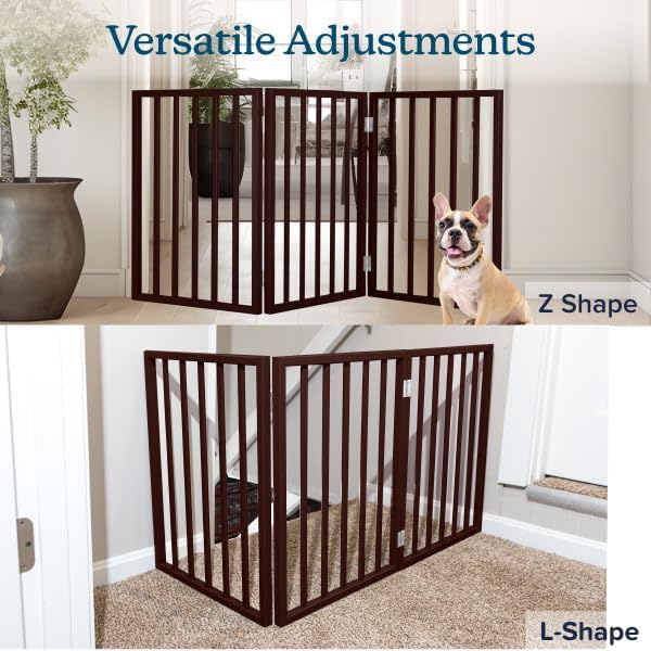 PETMAKER Pet Gate, 3 Panel Freestanding Dog Gate Indoor, 54”x23.75” - Image 5