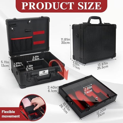 Large Barber Carrying Case, Hairdresser Tool Box Organizer Traveling Case - Image 2