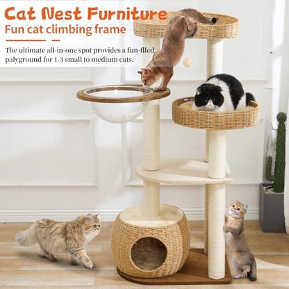 Modern Cat Tree for Large Cats, Sturdy Design - Image 6