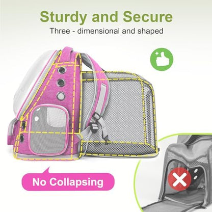 Cawypety Expandable Cat Backpack Large Space Cat Bubble Backpack Carrier - Image 4