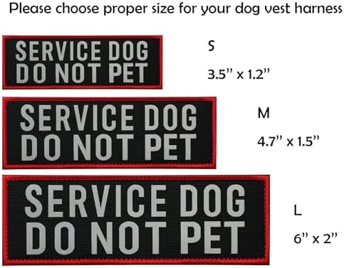 2 Pcs Reflective Service Dog Do Not Pet Patch Set - Image 4