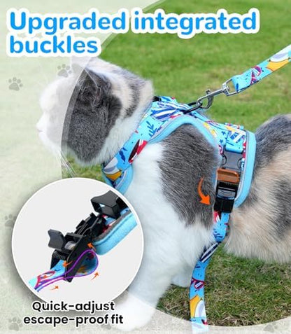 Halypet Cat Harness and Leash Set, Escape Proof Adjustable Harness - Image 3