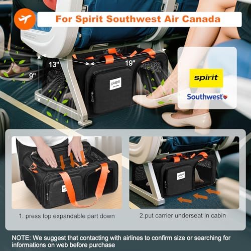 pidipiti 19x13x9 top Expandable pet Carrier, - Image 3