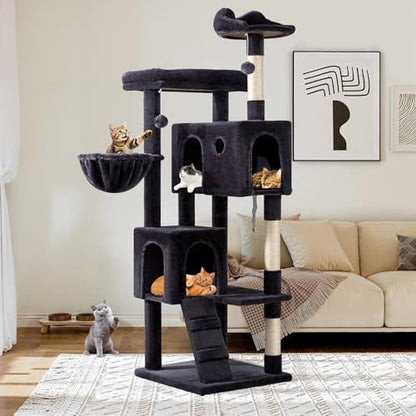 Allewie 64 Inches Multi-Level Cat Tree Tower by Allewie
