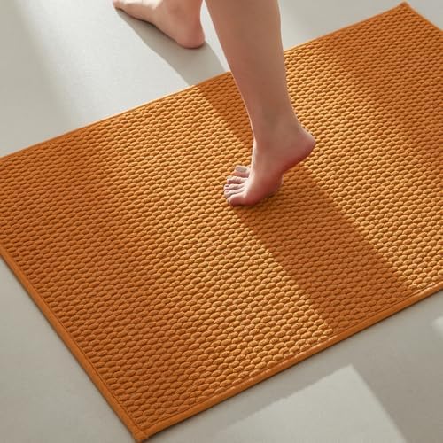 TYUU Bathroom Rugs Non Slip Washable, Super Absorbent Thin Bath Mat Quick Dry by TYUU