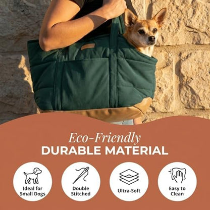 Plush Dog Purse Carrier for Small Dogs, Soft Tote - Image 3