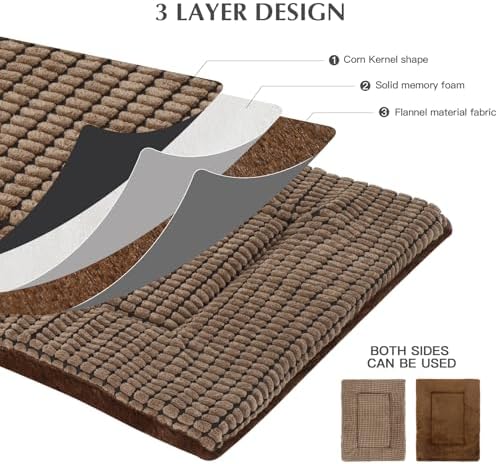 BVAGSS Dog Bed Mat, Reversible Crate Pad, Memory Foam Beds, Soft Warm Pet - Image 3