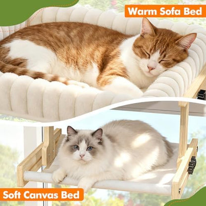 XiaZ Cat Perch for Window Cats Hammock Indoor Bed for Window Adjustable Wooden - Image 6