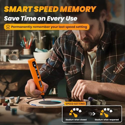 HARDELL Mini Cordless Rotary Tool 4V Orange Black - Image 6