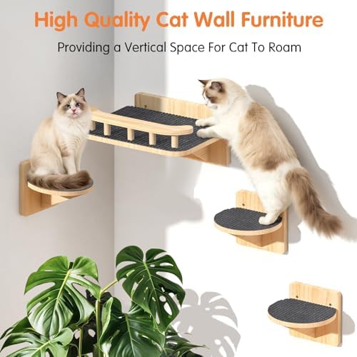 Cat Wall Shelves with 3 Steps, Floating Cat Shelves - Image 5