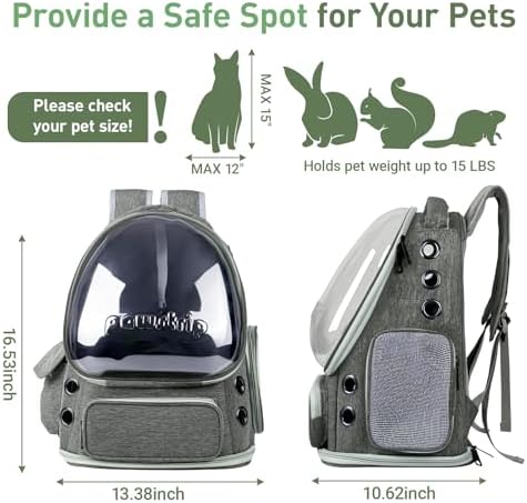 Cat Backpack Carrier Clear Bubble Window - Image 2