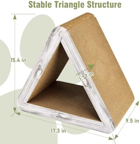 Foldable Cat Scratching Board Triangle Scratcher Cardboard Cat Scratch Pad 6 - Image 2