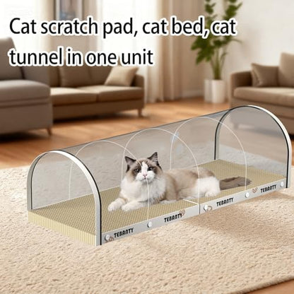 3 Function in 1 Cardboard Cat Scratcher Board, 31.5 in Cat Scratcher House - Image 3