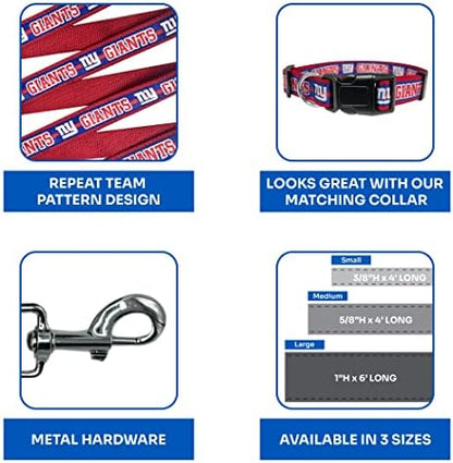 Pets First NFL Licensed New York Giants Pet Leash, Size Small – Durable Satin - Image 4