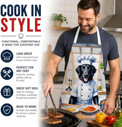 Caroline's Treasures Flat-Coated Retriever The Chef Apron Cooking Kitchen - Image 2
