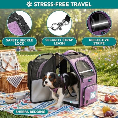 PetAmi Expandable Dog Cat Backpack Carrier, Airline Approved - Image 4
