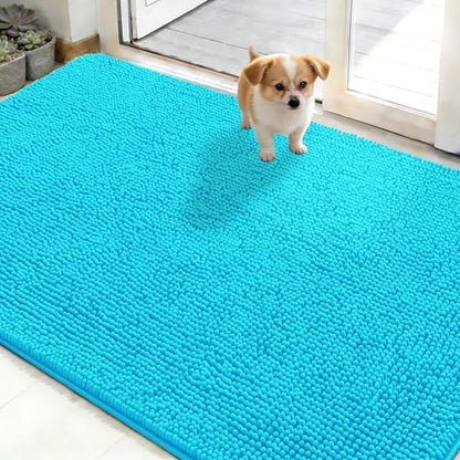 OLANLY Dog Door Mat for Muddy Paws 50x30, Super Absorbent Chenille Mud Mat by OLANLY