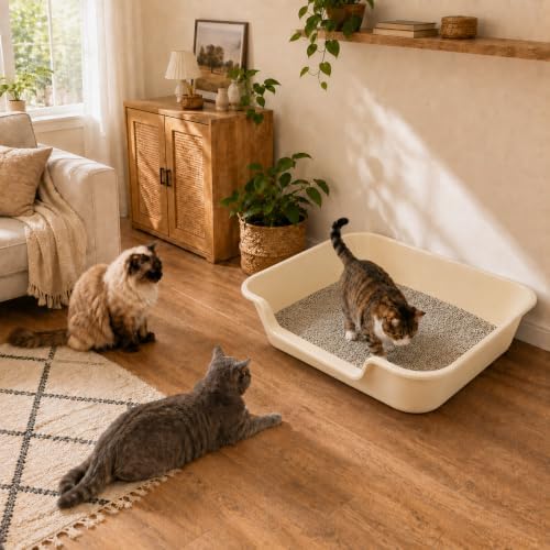Extra Large Low Entry ABS Cat Litter Box, 2 Pack - Image 2