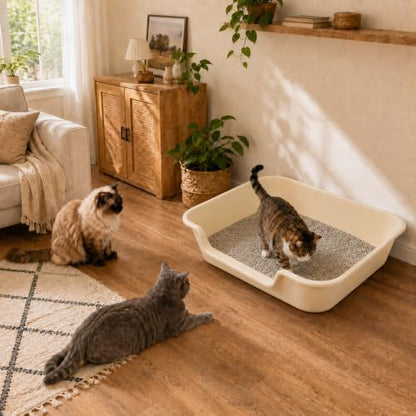 Extra Large Low Entry ABS Cat Litter Box, 1 Pack - Image 2