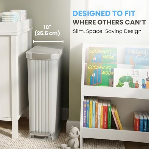 Patented 13 Gallon Step Diaper Pail, Fits Kitchen Bags, Odor Filter, 50L Baby - Image 4