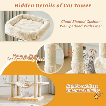 DUMOS 66 Inch Large Cat Tree Tower - Image 4