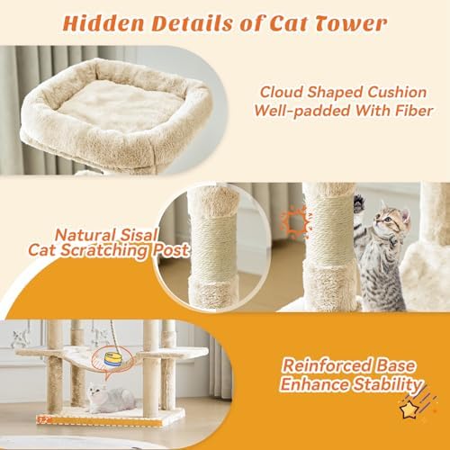 DUMOS Large 66 Inch Cat Tree Tower - Image 3