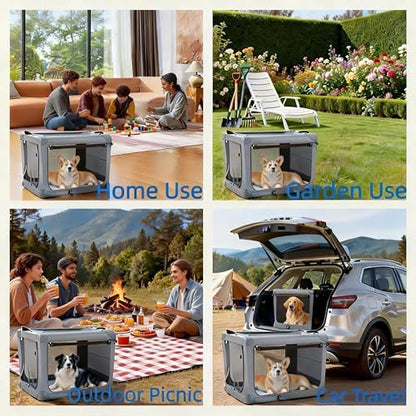 Simple Deluxe Collapsible 24 Inch Dog Crate - Image 7