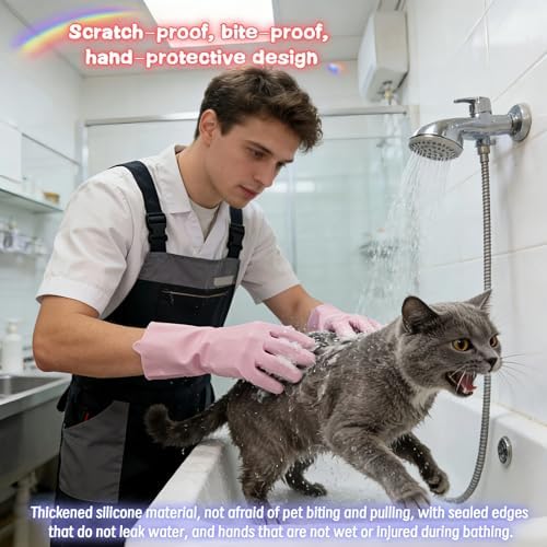 Silicone Dog Grooming Glove for Dogs and Cats, Enhanced Five-Finger Fit - Image 5