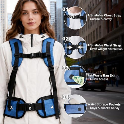 Pet Carrier Backpack with Elevated Booster Pad - Image 3