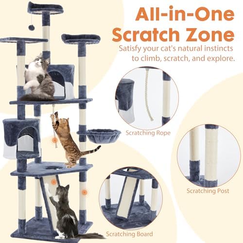 DUMOS Tall 79in Cat Tree Tower - Image 4