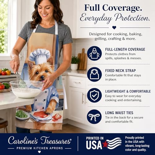 Caroline's Treasures Norwich Terrier The Chef Apron Cooking Kitchen Server - Image 4