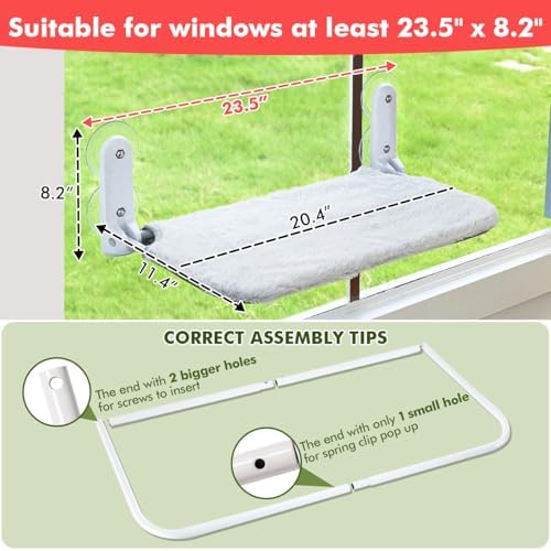 Zoratoo 2PC Cat Window Perch, Foldable & Cordless - Image 4