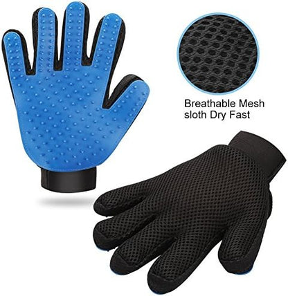 Pet Grooming Gloves 1 Pair Deshedding Mitt - Image 5
