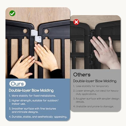 DUMOS Plastic Dog Playpen, 6 Panels 24 Inch Small Pet Fence Play Pen - Image 6