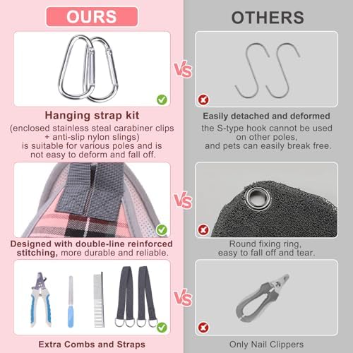 BEAUTYZOO Medium Dog Grooming Hammock Harness, Nail Trim Restraint Sling - Image 4