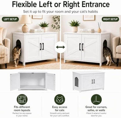 Homhedy 31.5" L Cat Litter Box Enclosure - Image 6