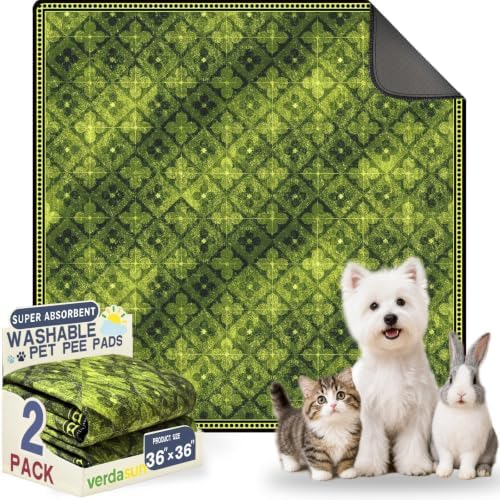 Washable Pee Pads for Dogs, Reusable Puppy Potty Training Pads, Ultra-Absorbent by Verdasun