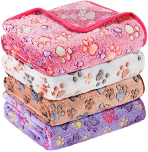 Tatuo 4 Pcs Fleece Dog Blankets by Tatuo