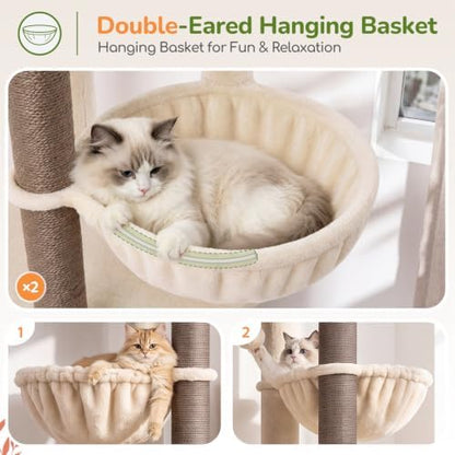 Globlazer Heavy Duty Cat Tree for Large Cats, 25.5in Wide Top Perch - Image 5