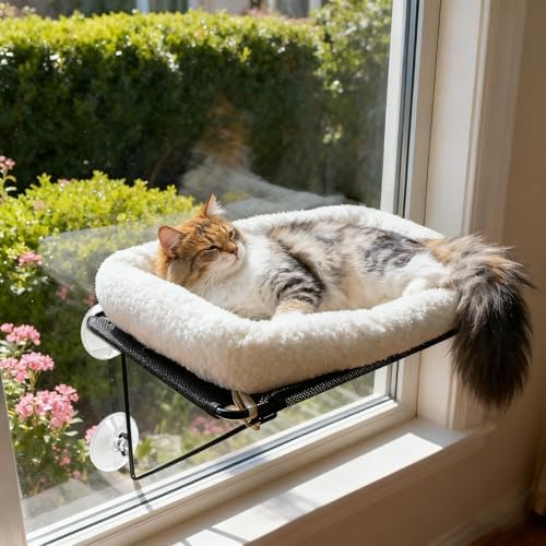 Cat Window Perch, Cordless Cat Hammock Window Seat - Image 7