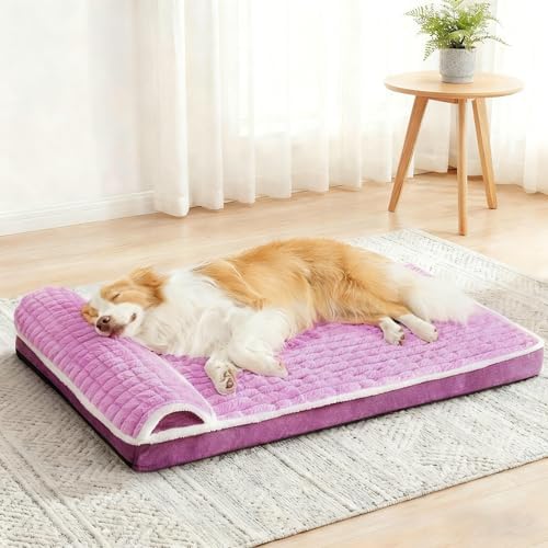 Orthopedic Large Dog Bed Pillow Pet Sofa Bed 48''X30'' Lilac by Unknown