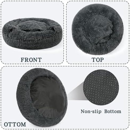 NOYAL Calming Donut Dog Bed, Hooded Cave - Image 6