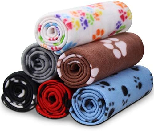 Comsmart Dog Blankets, 6 Pack Fleece Pet Blankets, 24x28 Inches by Comsmart