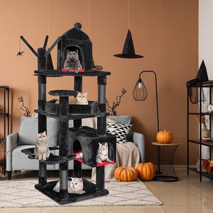 BEWISHOME Heavy Duty Cat Tree Tower, 63 in Gothic Cat Trees - Image 5