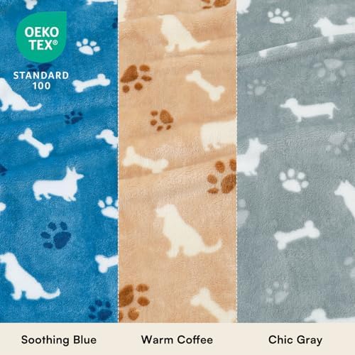Luciphia 3 Pack Cute Dog Blankets Soft Fleece - Image 2