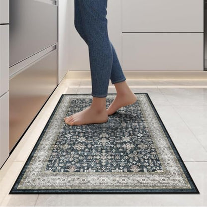 Floral Hallway Runner entryway Rug 2x5 - Image 3