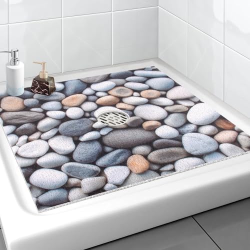 Square Shower Mat, Yonala 36 x 36 Inch Stylish Non Slip Shower Mats by Yonala