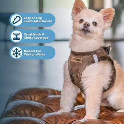 Voyager Step-in Plush Dog Vest Harness -Chocolate Suede - Image 5